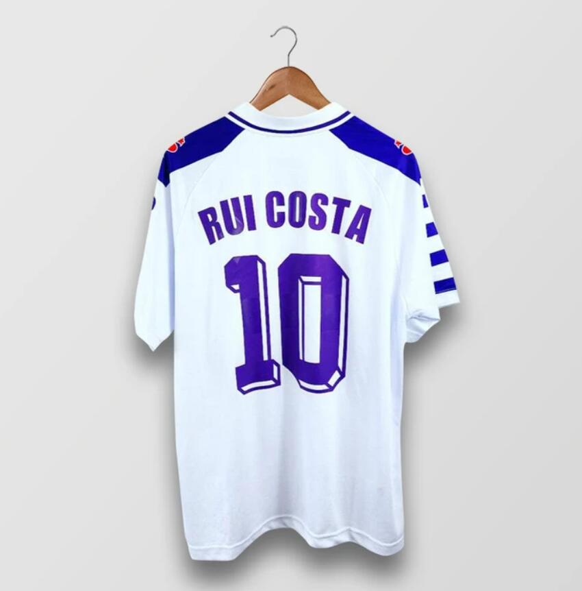 1998-99 Fiorentina Retro Away Kit Soccer Jersey Rui Costa #10